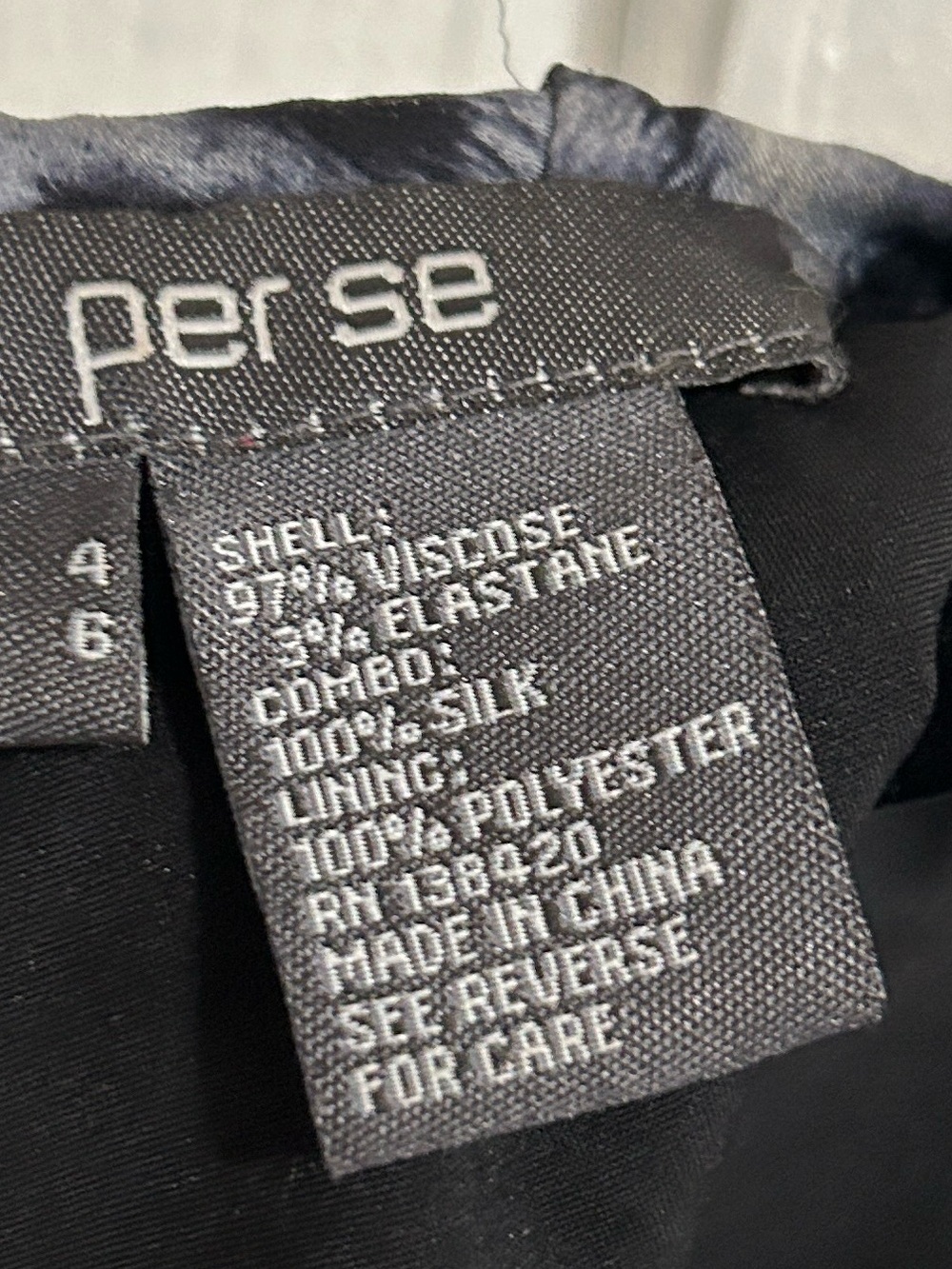 PER SE by CARLISLE • GORGEOUS Silk Gray Blue & Black Leopard Long Sleeve Dress - Picture 13 of 16